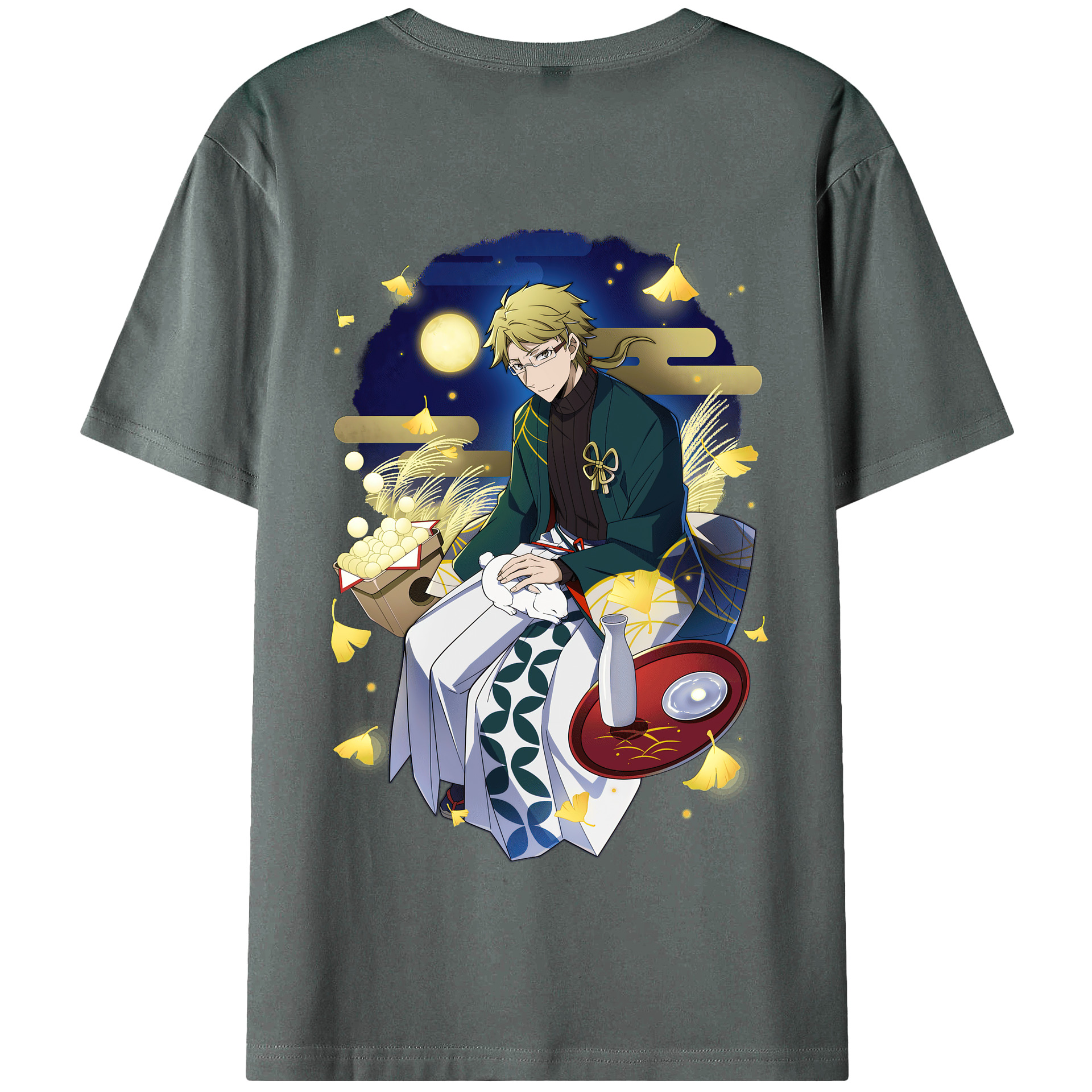 （画像用） 文豪ストレイドッグス Bungo Stray Dogs 綿100％半袖Tシャツ（背面プリント）